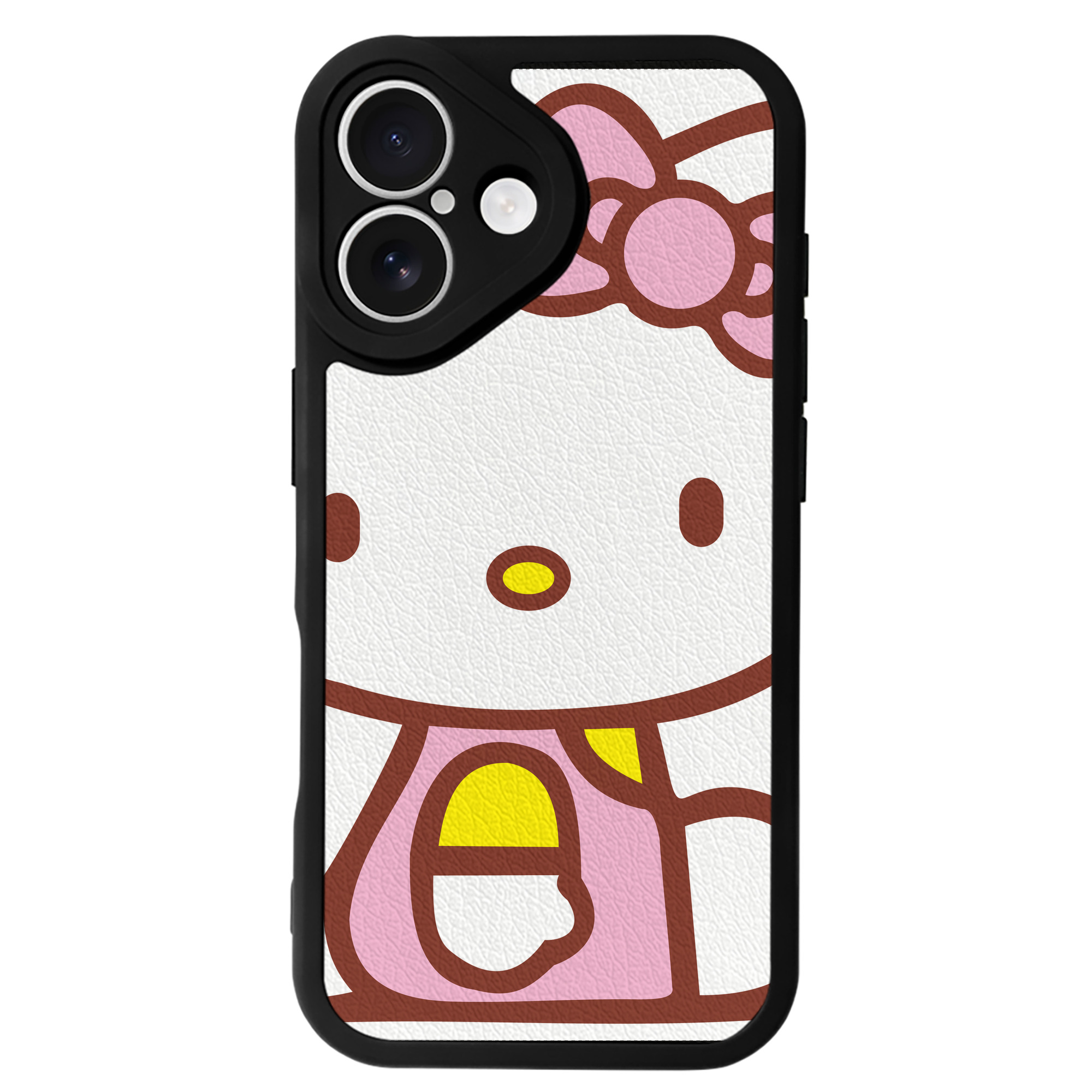 （画像用） Hello Kitty ハローキティ 【iPhone 16シリーズ対応】シリコンスマホケース（レザー調） 材質：シリコン
